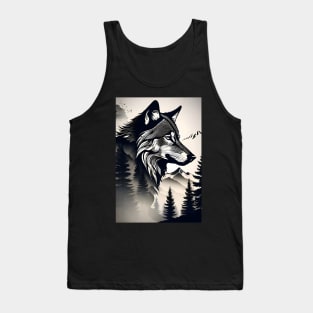 Wolf Silhouette 2 Tank Top